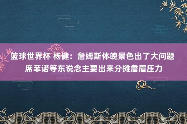 篮球世界杯 杨健：詹姆斯体魄景色出了大问题 席菲诺等东说念主要出来分摊詹眉压力